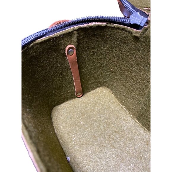 Vintage Belding Leather Camera Bag With Dual Buckle Closure & Top Handle - Picture 15 of 16